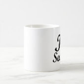 I Herz, das rosa Schmetterling näht Kaffeetasse (Mittel)