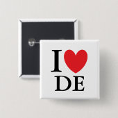 I Herz Delaware Button (Vorne & Hinten)