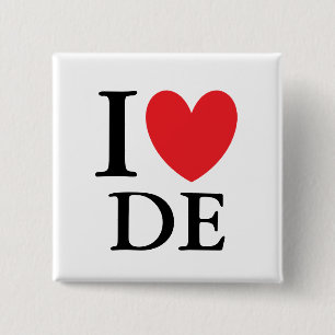I Herz Delaware Button