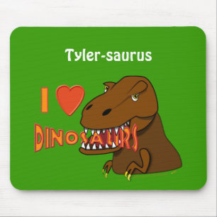 I Herz-Dinosaurier-Cartoon Tyrranosaurus Rex der Mousepad
