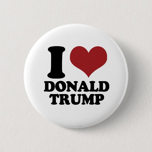 I Herz Donald Trump Button (Vorderseite)