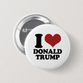 I Herz Donald Trump Button (Vorne & Hinten)