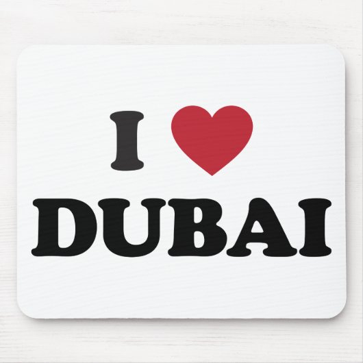 I Herz Dubai Arabische Emirate Mousepad (Vorne)