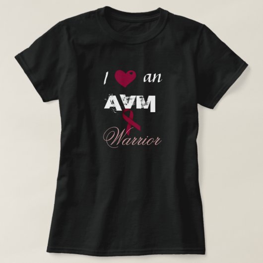 I Herz ein AVM Krieger-Burgunder-Band-Shirt T-Shirt (Design vorne)