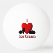 I Herz-Eiscreme Tischtennisball (Vorderseite)