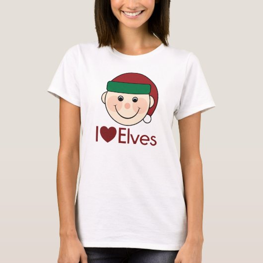 I Herz-Elf-Weihnachten T-Shirt (Vorderseite)