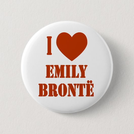 I Herz Emily Bronte Button (Vorderseite)