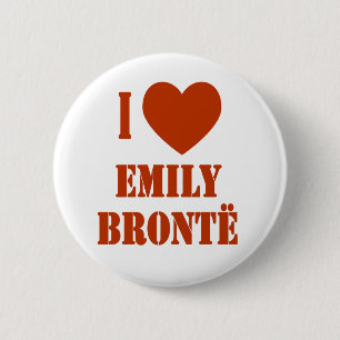 I Herz Emily Bronte Button