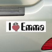 I Herz-Emma-alien Autoaufkleber (Auf Auto)