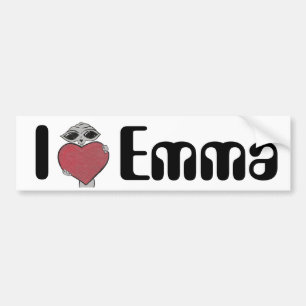 I Herz-Emma-alien Autoaufkleber