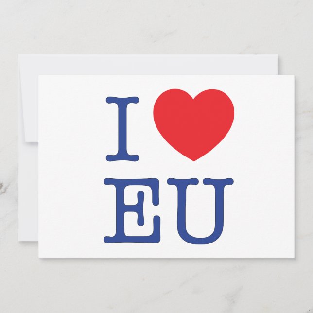 I Herz EU Postage Envelope (Vorderseite)