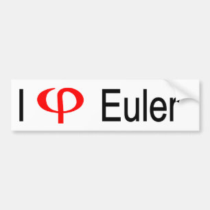 I Herz Euler Autoaufkleber