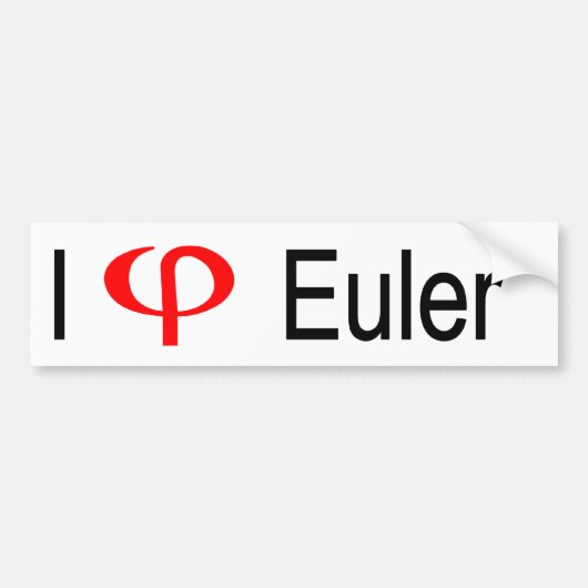 I Herz Euler Autoaufkleber (Vorne)