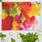 I Herz-Farbe Geschirrtuch (Gefaltet)