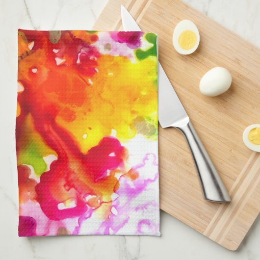 I Herz-Farbe Geschirrtuch (Viertel Falte)