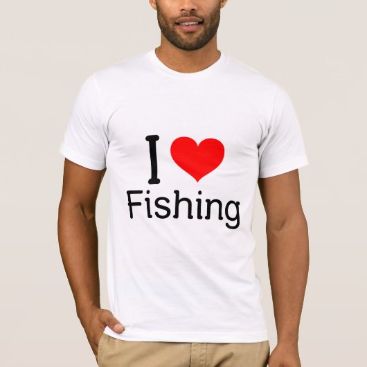 I (Herz) Fischerei T-Shirt (Vorderseite)