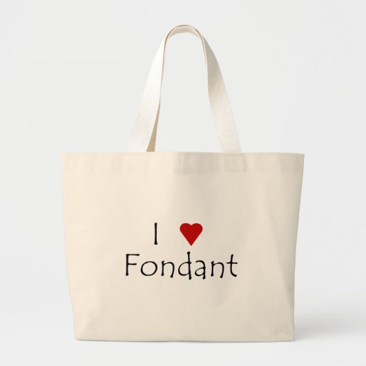 I Herz-Fondant-Tasche Jumbo Stoffbeutel (Vorne)