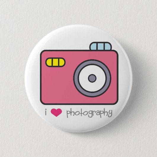 I Herz-Fotografie-Knopf Button (Vorderseite)