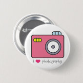 I Herz-Fotografie-Knopf Button (Vorne & Hinten)