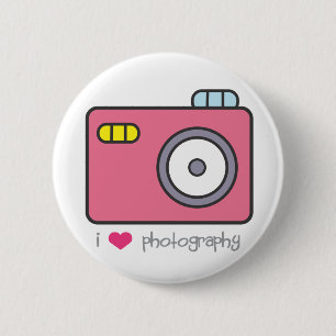 I Herz-Fotografie-Knopf Button