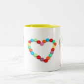 I Herz Frappuccinos Zweifarbige Tasse (Mittel)