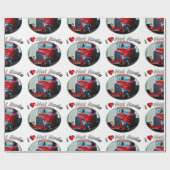 I Herz-frisierte Autos - Mattverpackungs-Papier, Geschenkpapier (Flach)