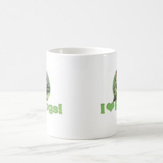 I Herz-Frosch-Tasse Kaffeetasse (Mittel)