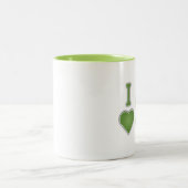 I Herz-Frosch-Tasse Zweifarbige Tasse (Mittel)