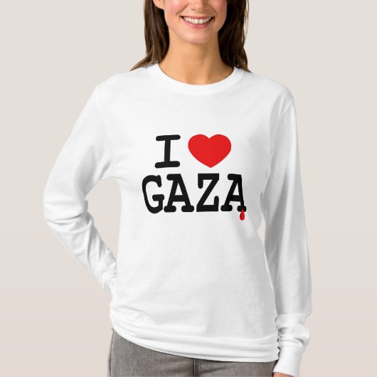 I HERZ GAZA T-Shirt (Vorderseite)