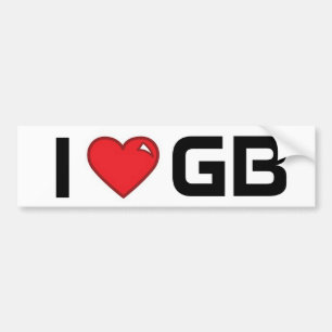 I Herz GB Autoaufkleber