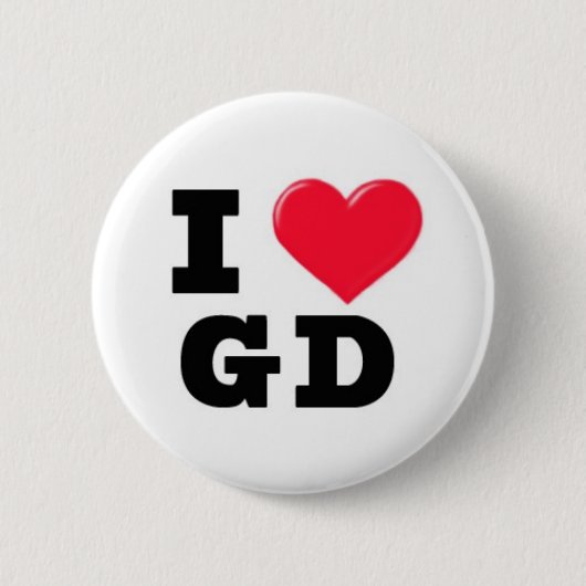 I Herz GD Button (Vorderseite)