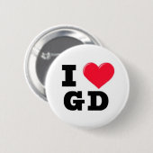 I Herz GD Button (Vorne & Hinten)