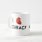 I Herz-Genauigkeit Kaffeetasse (Vorderseite Links)