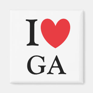 I Herz-Georgia-Magnet Magnet