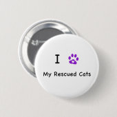 I Herz gerettete Katzen Button (Vorne & Hinten)
