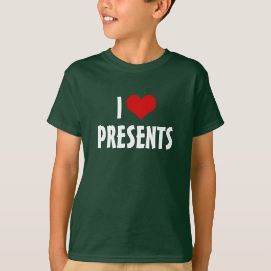 I [Herz] Geschenke T-Shirt (Vorderseite)