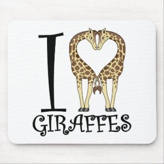 I Herz-Giraffen Mousepad