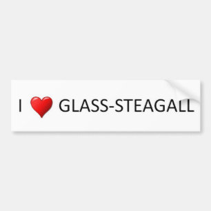 I Herz-Glas Steagall Autoaufkleber