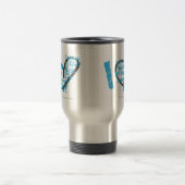 I Herz-Graffiti-Aqua Reisebecher (Mittel)
