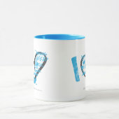 I Herz-Graffiti-Aqua Tasse (Zentrum)