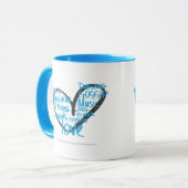 I Herz-Graffiti-Aqua Tasse (Vorderseite Links)