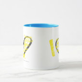 I Herz-Graffiti-Gelb Tasse (Zentrum)