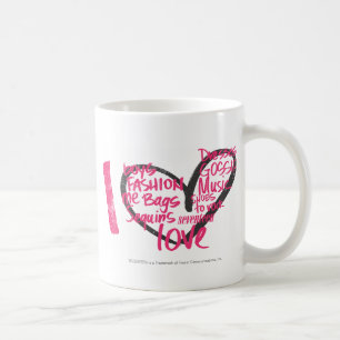 I Herz-Graffiti-Magenta Kaffeetasse