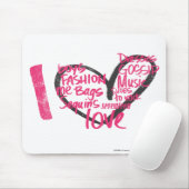 I Herz-Graffiti-Magenta Mousepad (Mit Mouse)