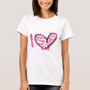I Herz-Graffiti-Magenta T-Shirt