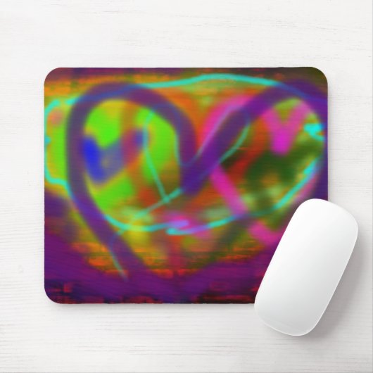 I Herz-Graffiti Mousepad (Mit Mouse)