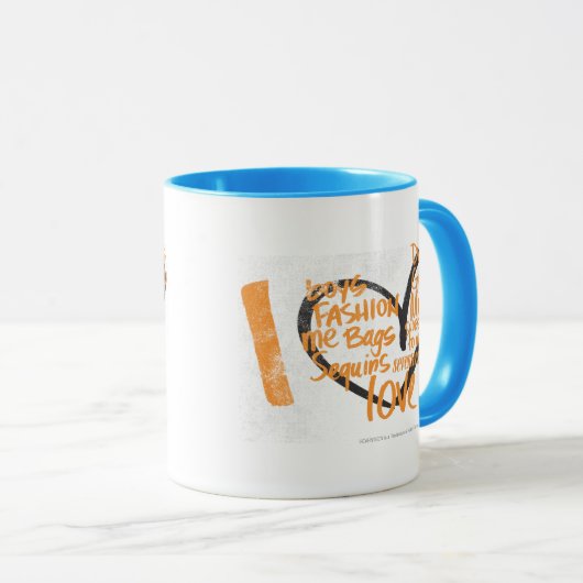 I Herz-Graffiti-Orange Tasse (VorderseiteRechts)