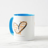 I Herz-Graffiti-Orange Tasse (Vorderseite Links)