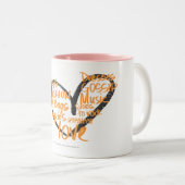 I Herz-Graffiti-Orange Zweifarbige Tasse (VorderseiteRechts)