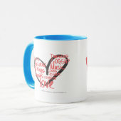 I Herz-Graffiti-Rosa Tasse (Vorderseite Links)